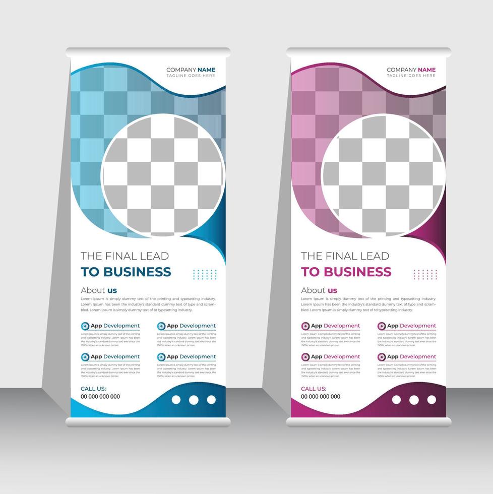 Roll up Banner Design vector