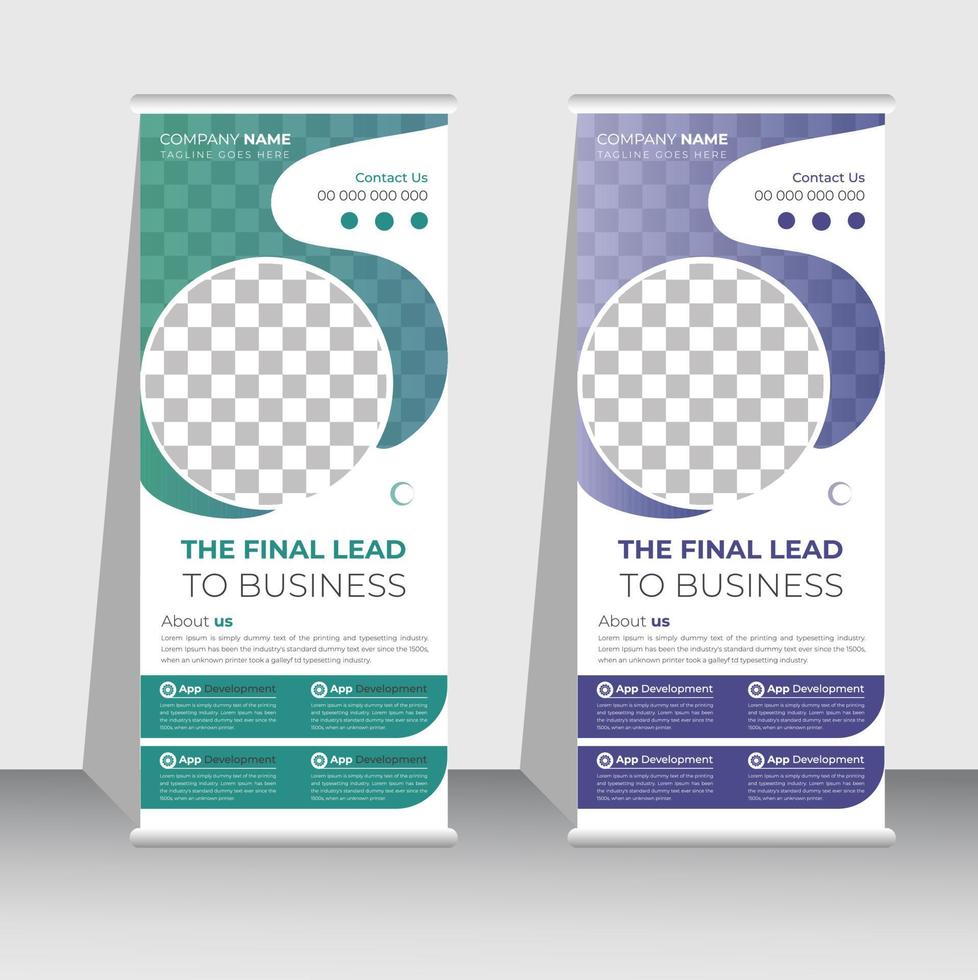 Roll up Banner Design vector