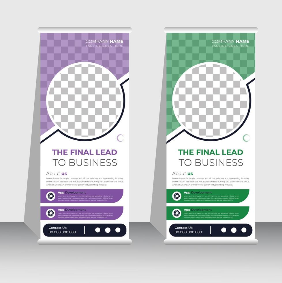 Roll up Banner Design vector
