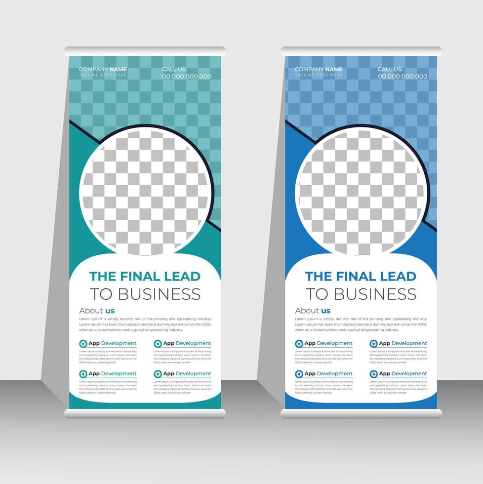 Roll up Banner Design vector