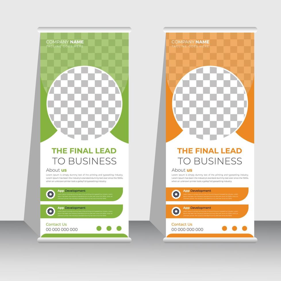 Roll up Banner Design vector