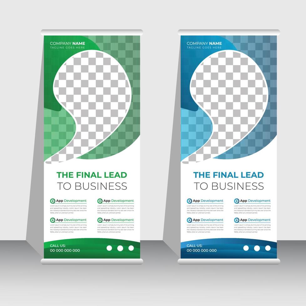 Roll up Banner Design vector