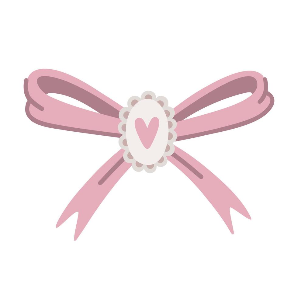 Pink vintage bow vector