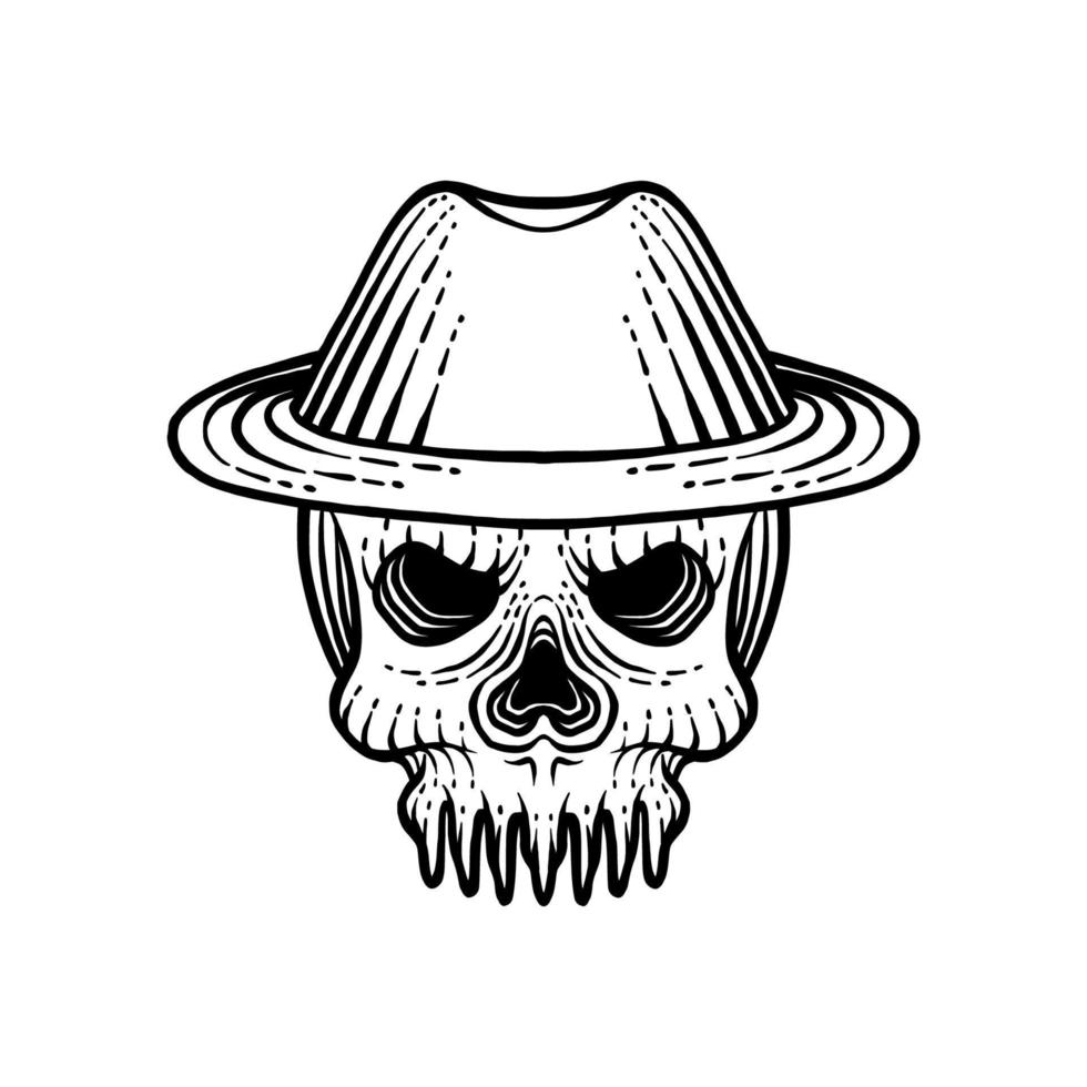 Skull with Cowboy Hat Accessories 13280318 Vector Art at Vecteezy