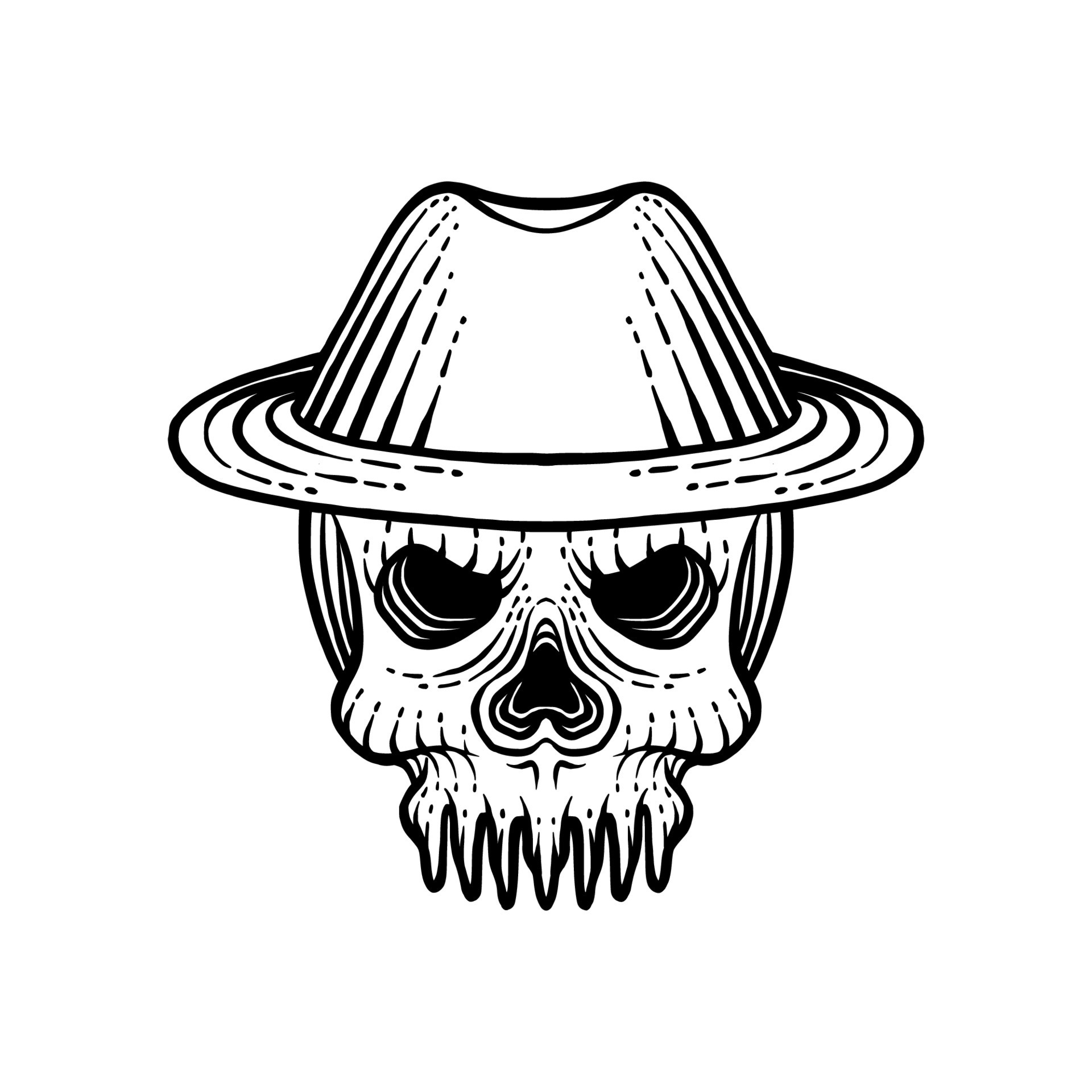 Skull with Cowboy Hat Accessories 13280318 Vector Art at Vecteezy