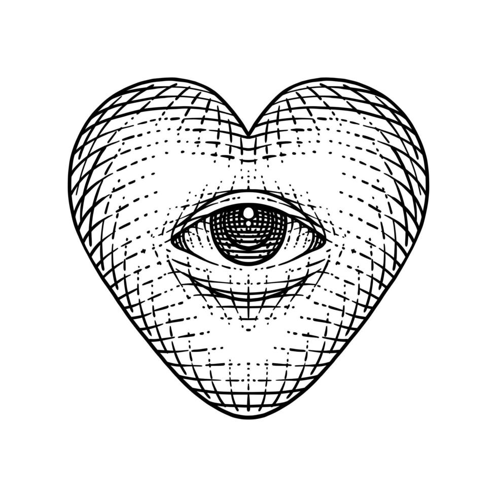 Eyes of the heart vector