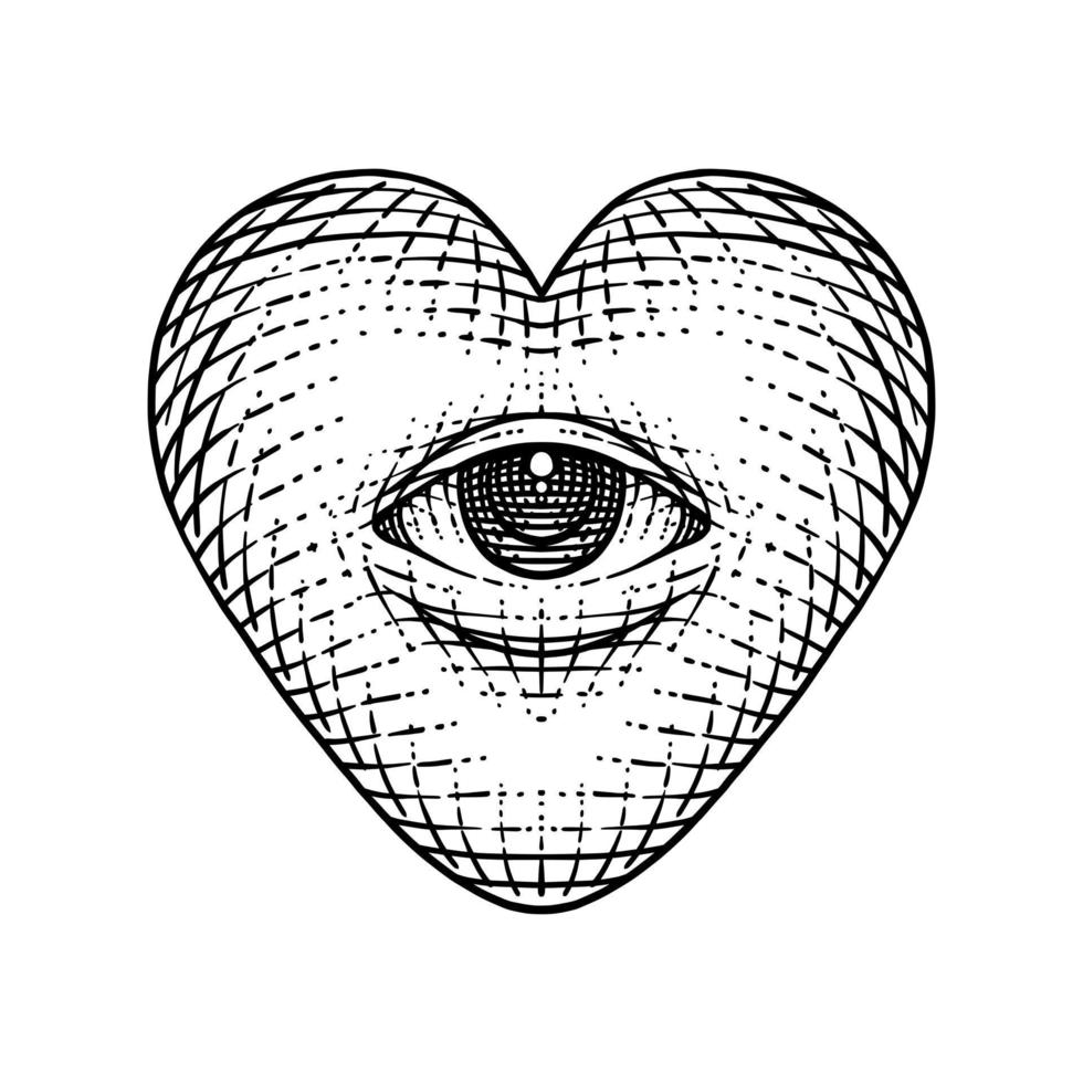 Eyes of the heart vector