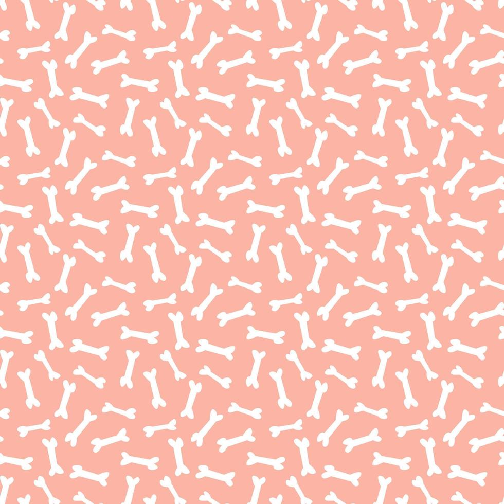 Pink pattern with bones. Halloween background. Design for textile, fabric, wallpaper. Vector