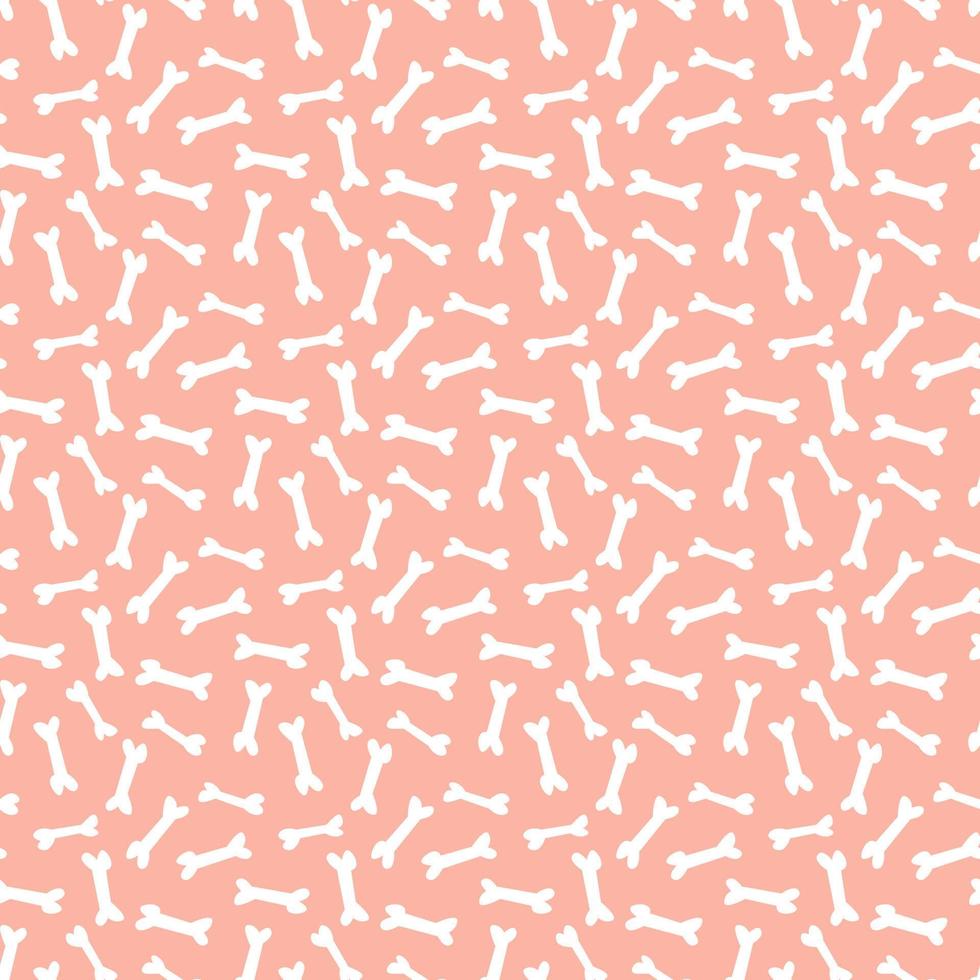 Pink pattern with bones. Halloween background. Design for textile, fabric, wallpaper. Vector