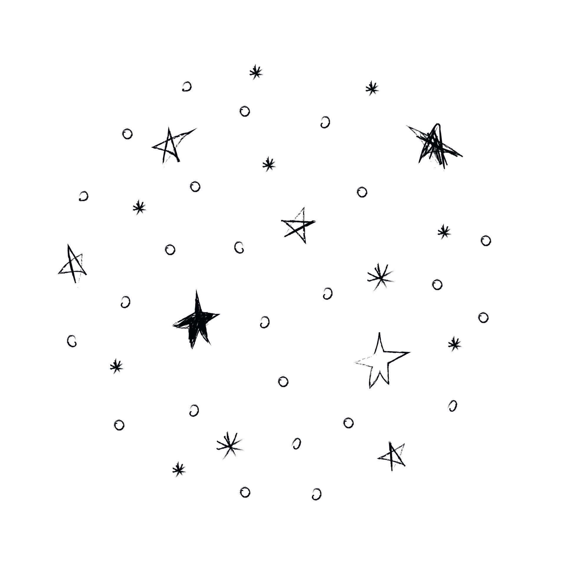 Doodle cosmos illustration set in childish style, design clipart. Hand  drawn abstract space star dust. Black and white. 13280351 Vector Art at  Vecteezy