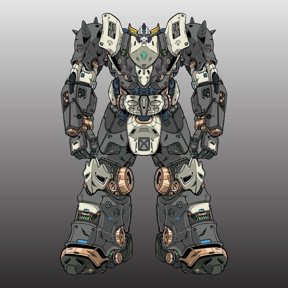robot mecha de control de vector premium hecho con brazos cuerpo pierna brazos ilustración