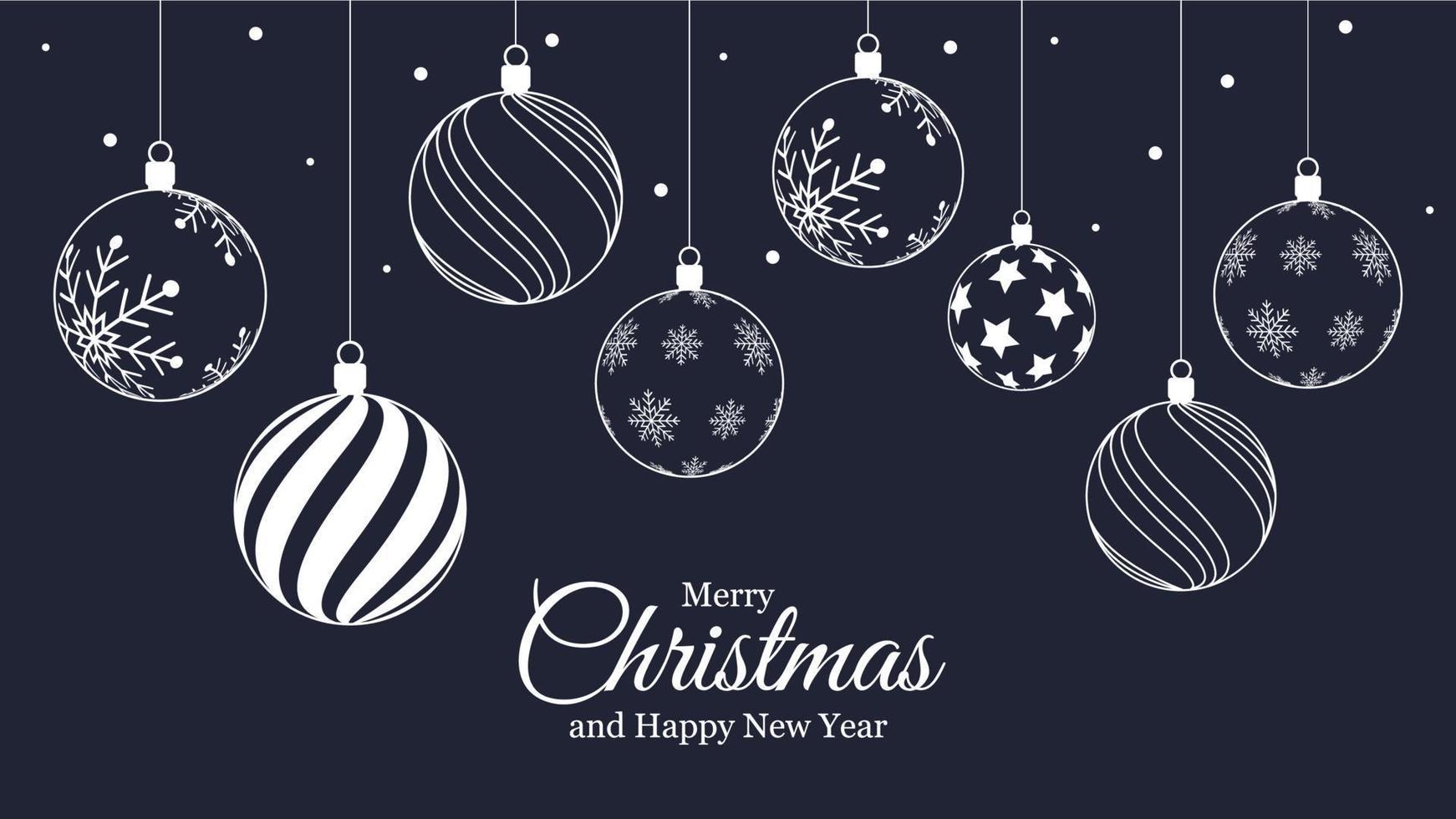 Christmas background with christmas ball decoration vector