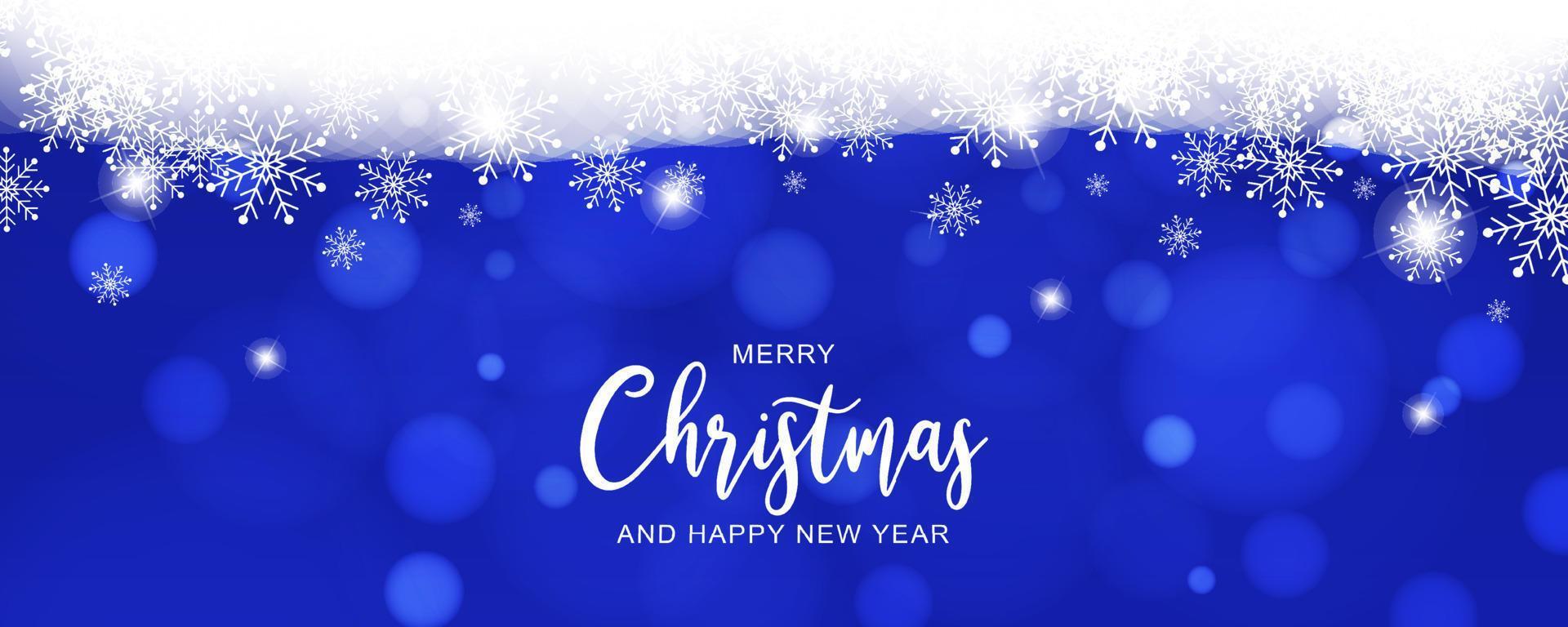 Christmas banner with white snowflake decoration vector