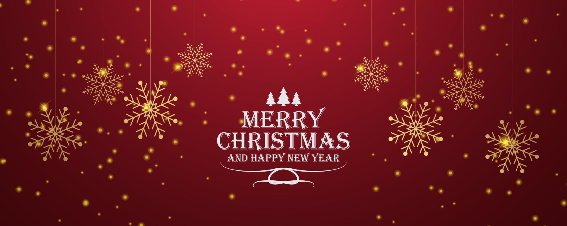 Christmas banner with snowflake decoration vector