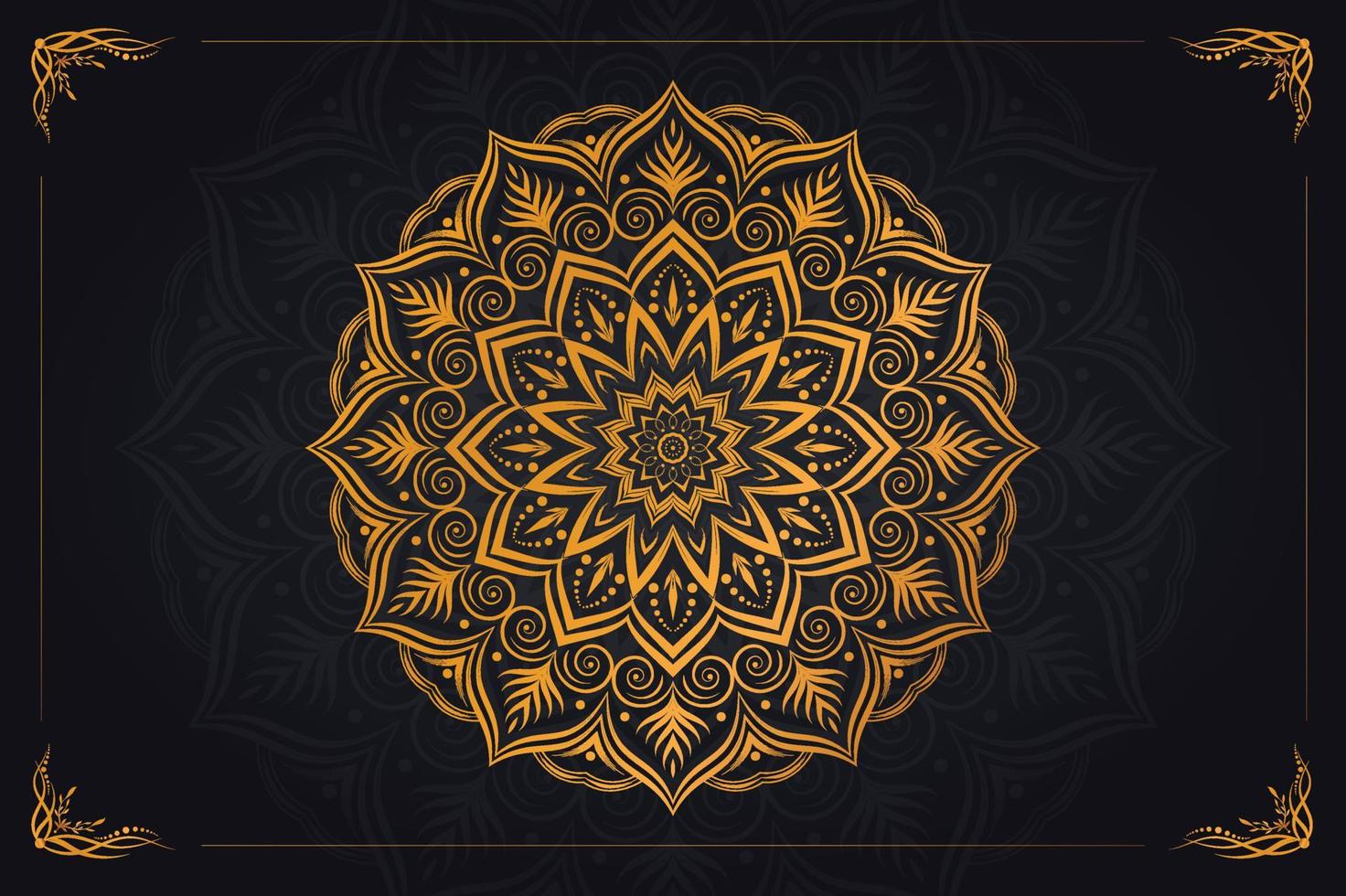 Mandala illustration design for coloring page vector