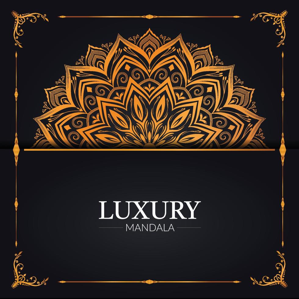 Ornamental luxury mandala design background in gradient color vector