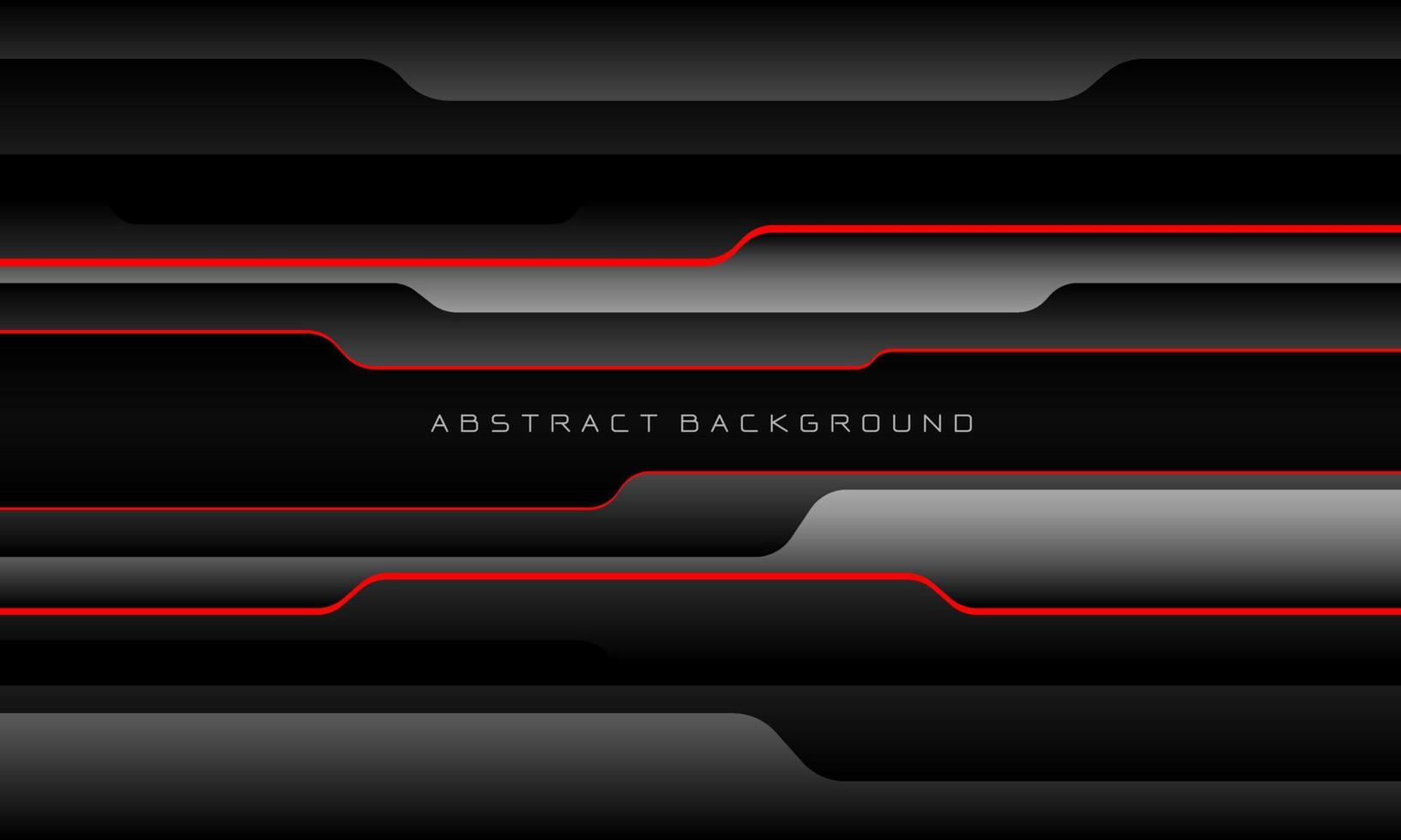 Abstract metallic red line black cyber geometric line overlap layer design modern luxury futuristic technology background vector