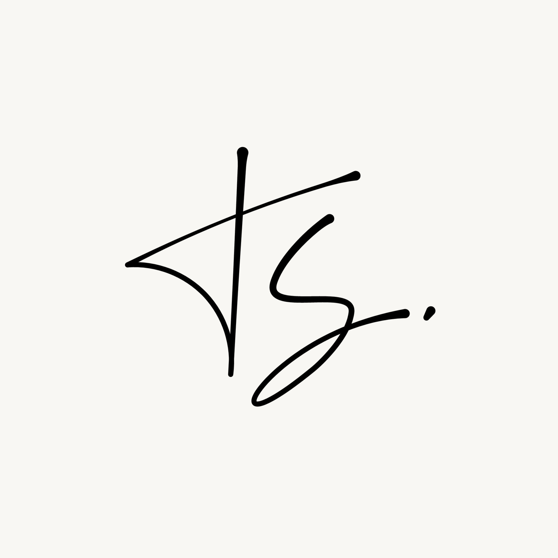 T S TS monogram logo. Ts minimalist handwriting initials or icon in a
