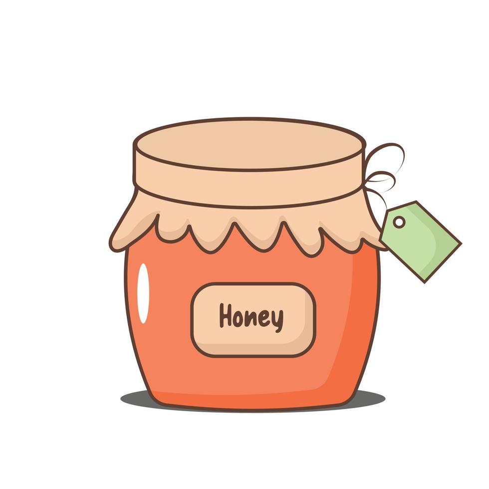 A single jar of honey vector