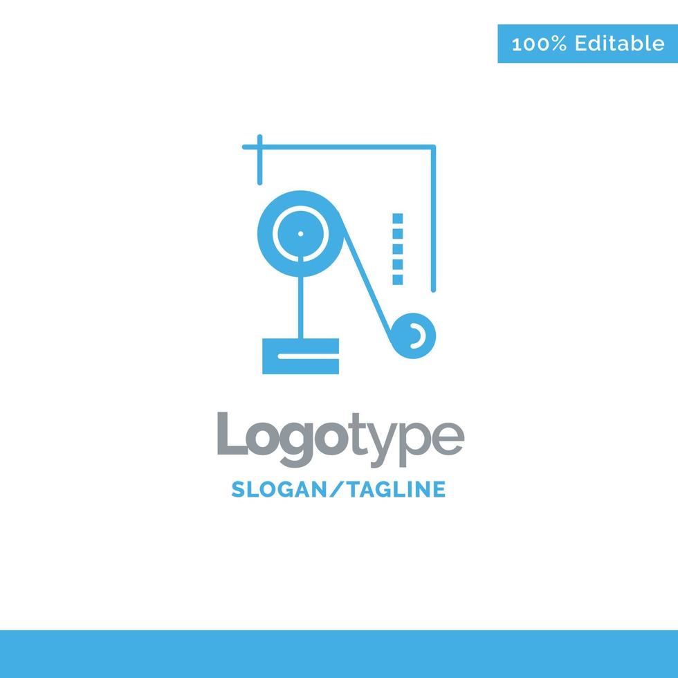 Experiment Physics Education Experiment Physics Blue Business Logo Template vector