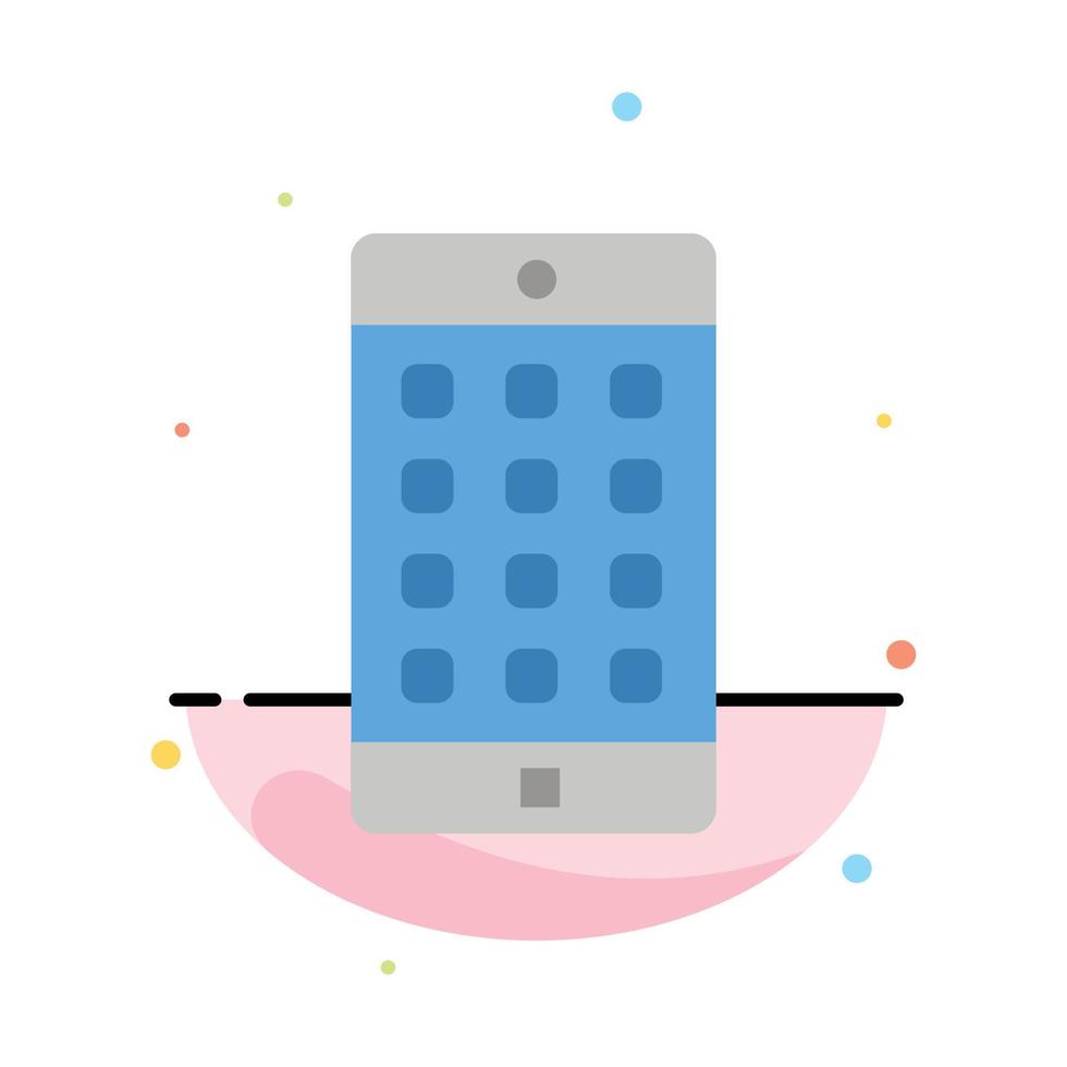 Application Mobile Mobile Application Password Abstract Flat Color Icon Template vector