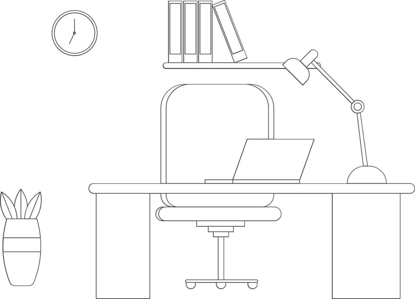 coworking space, concept illustration. Young people, freelancer men and women working on laptop and computer at home. vector