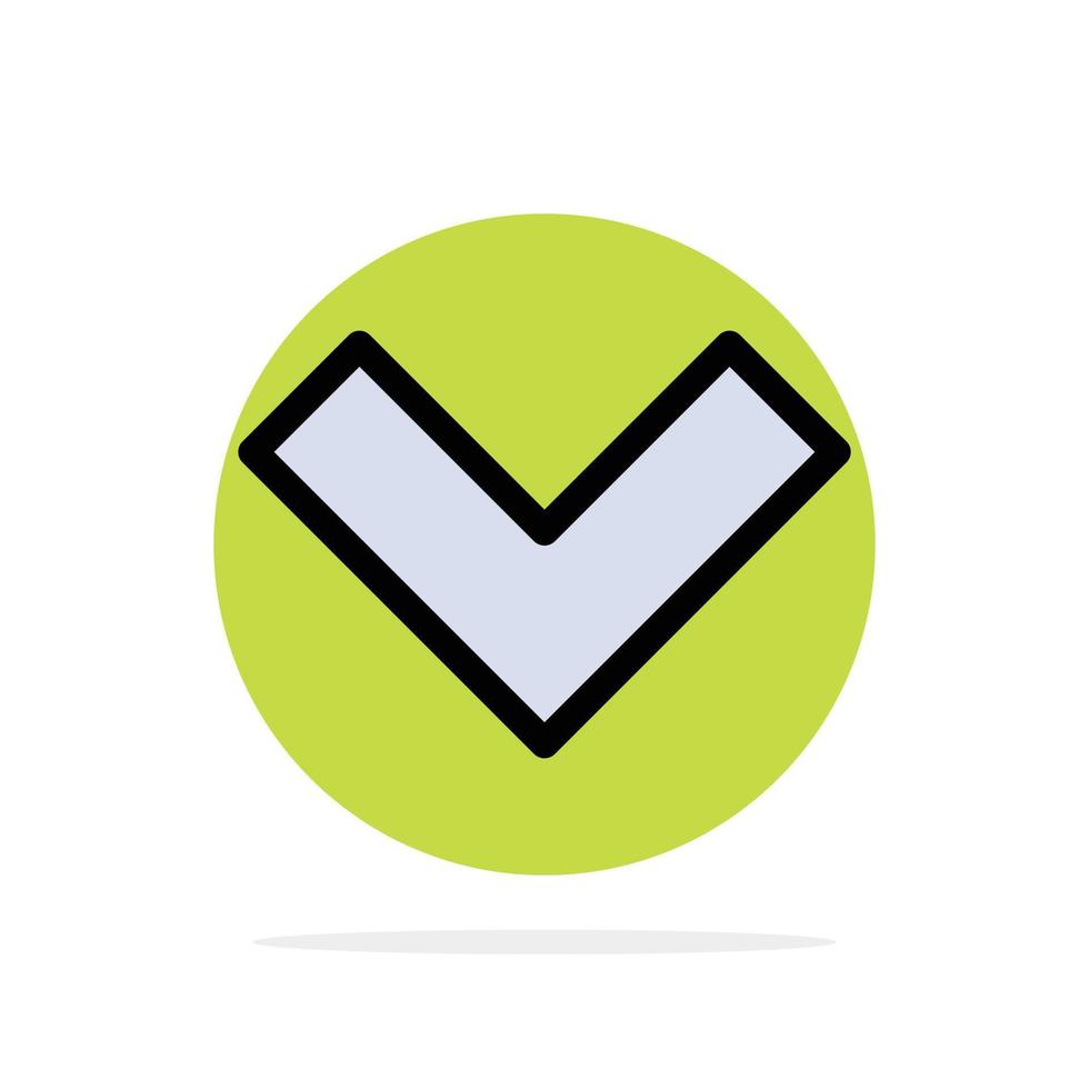 Arrow Down Back Abstract Circle Background Flat color Icon vector