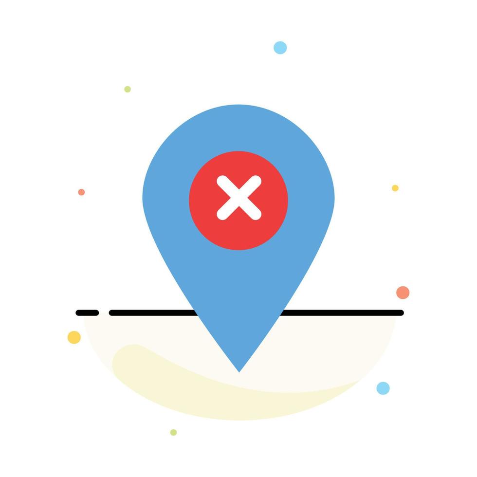 plantilla de icono de color plano abstracto de pin de navegación de mapa de ubicación vector