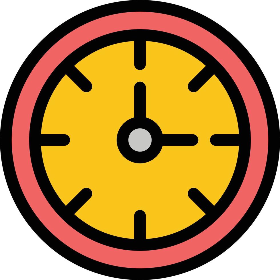 Alarm Clock Stopwatch Time  Flat Color Icon Vector icon banner Template