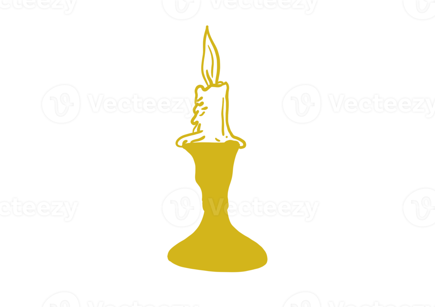 Golden Elegant Candle png