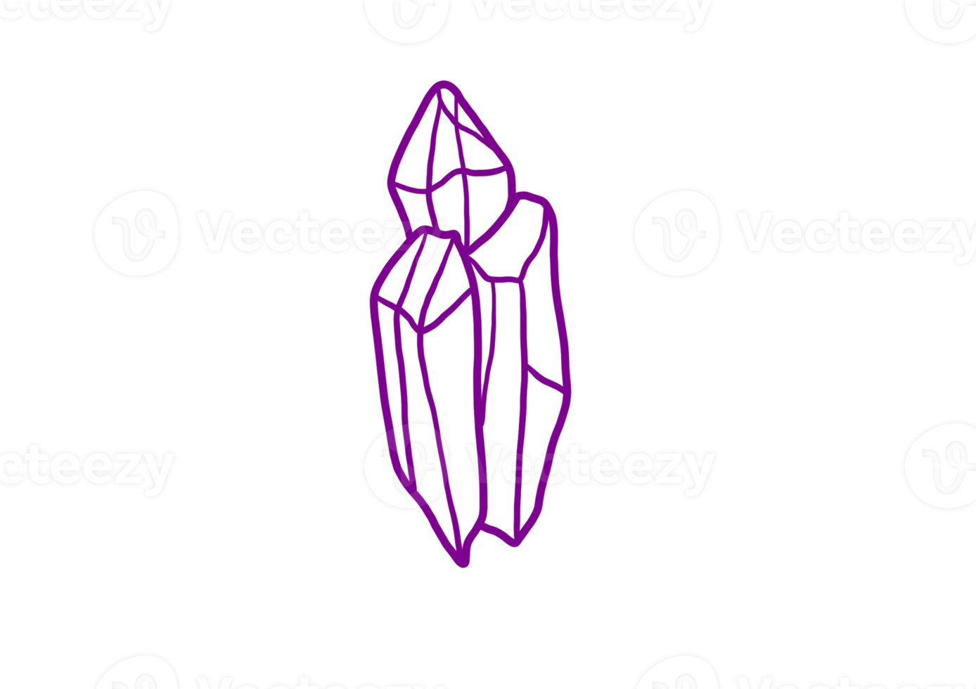 Purple Crystal Outlined png