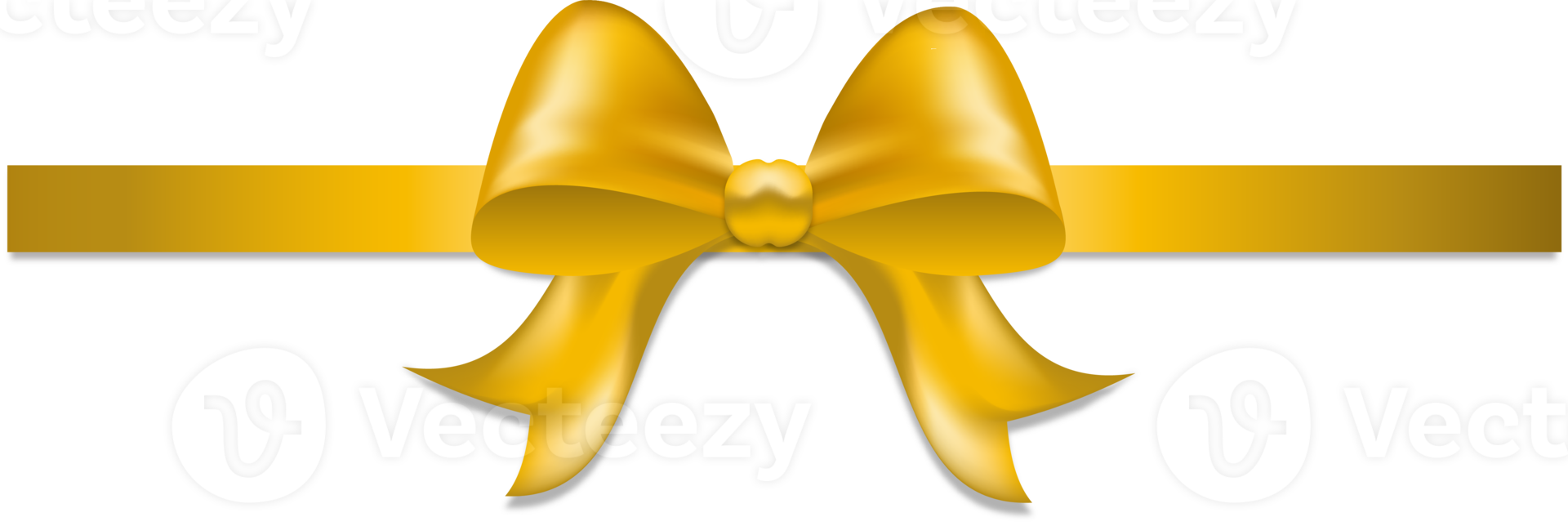 Golden ribbon bow.  New Year's Eve. Gift. Decoration. Birthday. Christmas. png