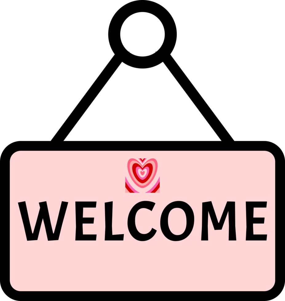 welcome sign icon png