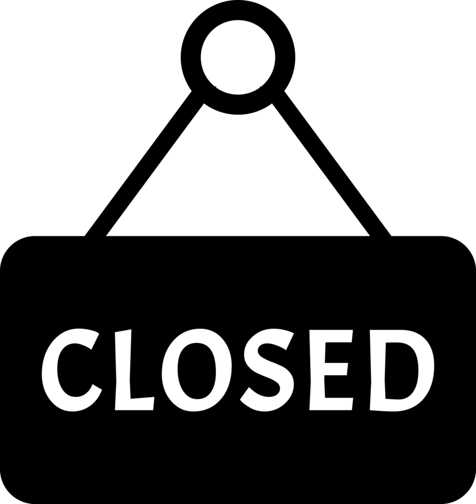 Closed sign icon png