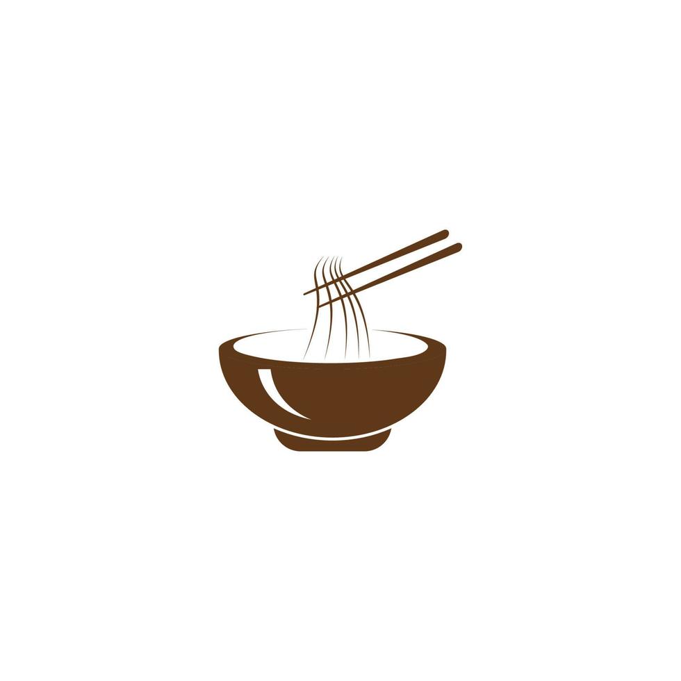 Noodle bowl logo vector