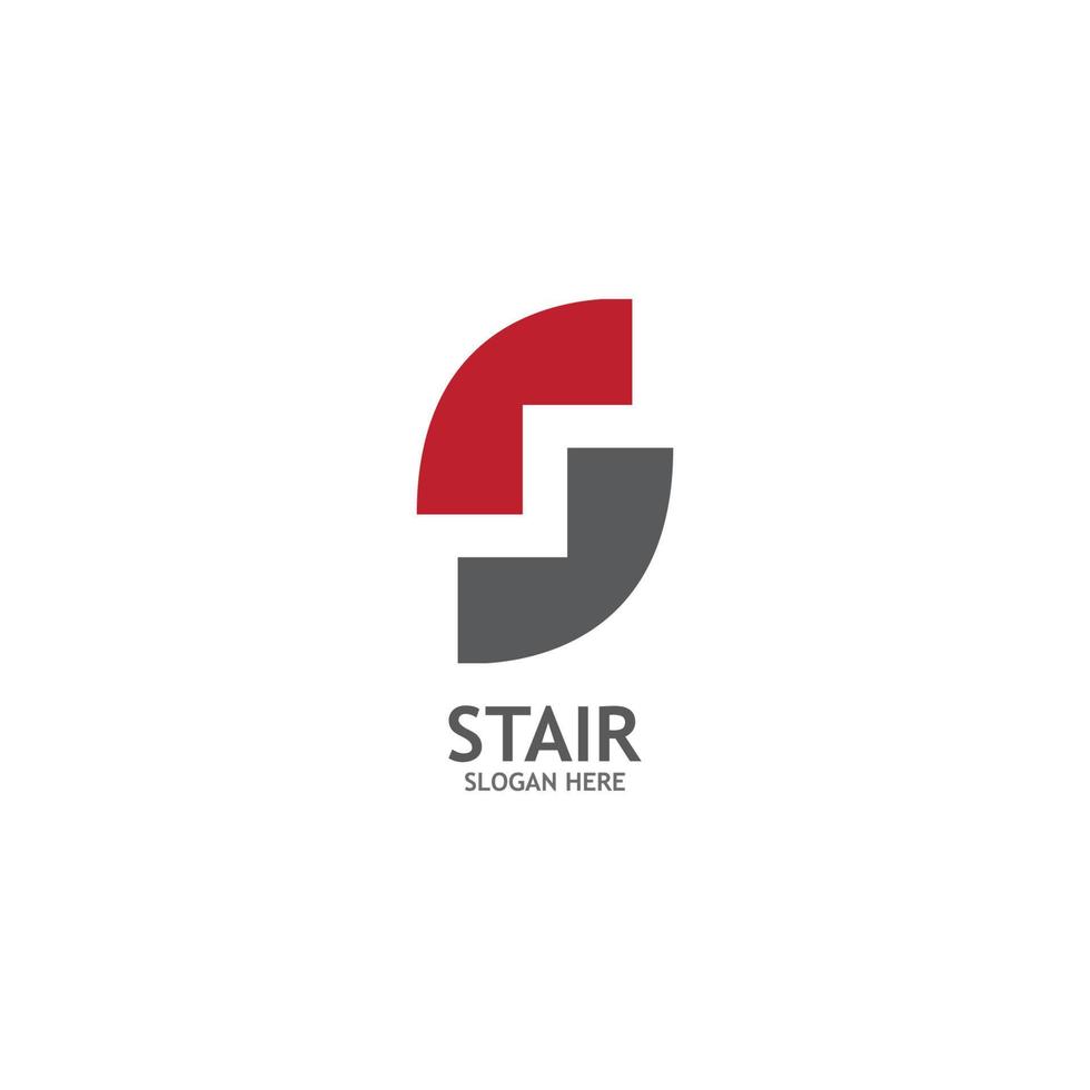logotipo de la escalera inicial s vector
