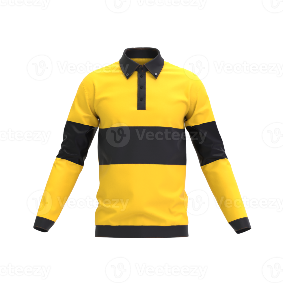camisa polo 3d realista png