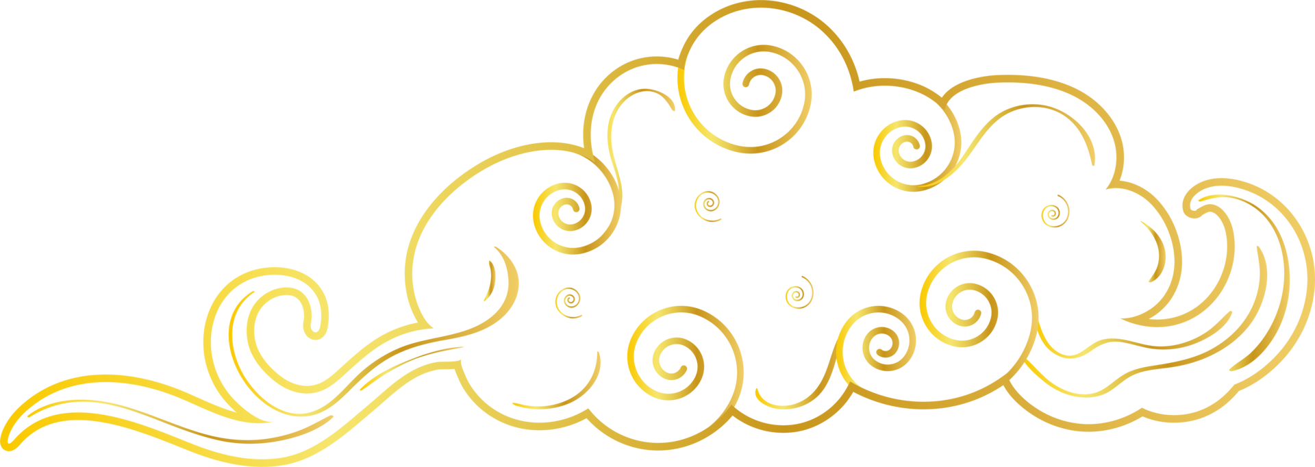 padrão de nuvem dourada. nuvens chinesas para decorações de ano novo chinês  14488231 PNG