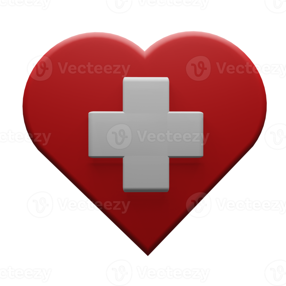 hart pulse 3d icoon, geschikt voor extra elementen in poster ontwerpen, Sjablonen, medisch, Gezondheid banners png