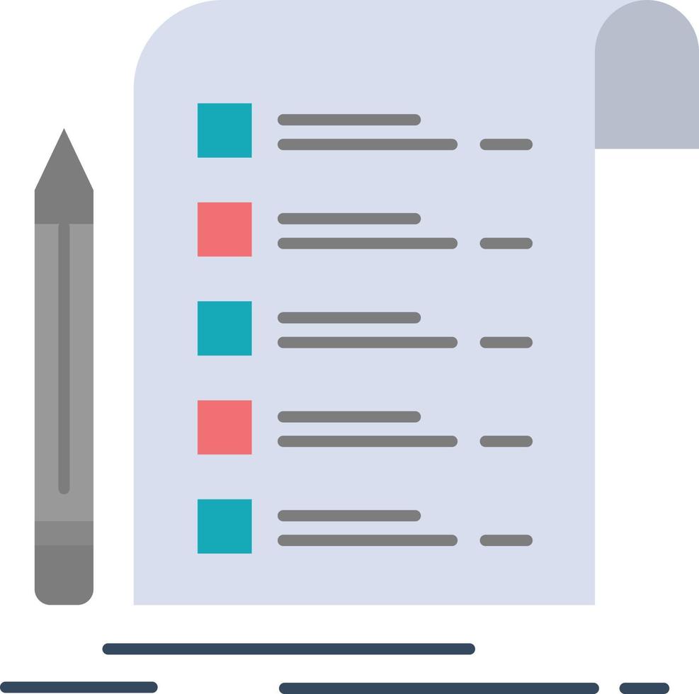 File Report Invoice Card Checklist  Flat Color Icon Vector icon banner Template