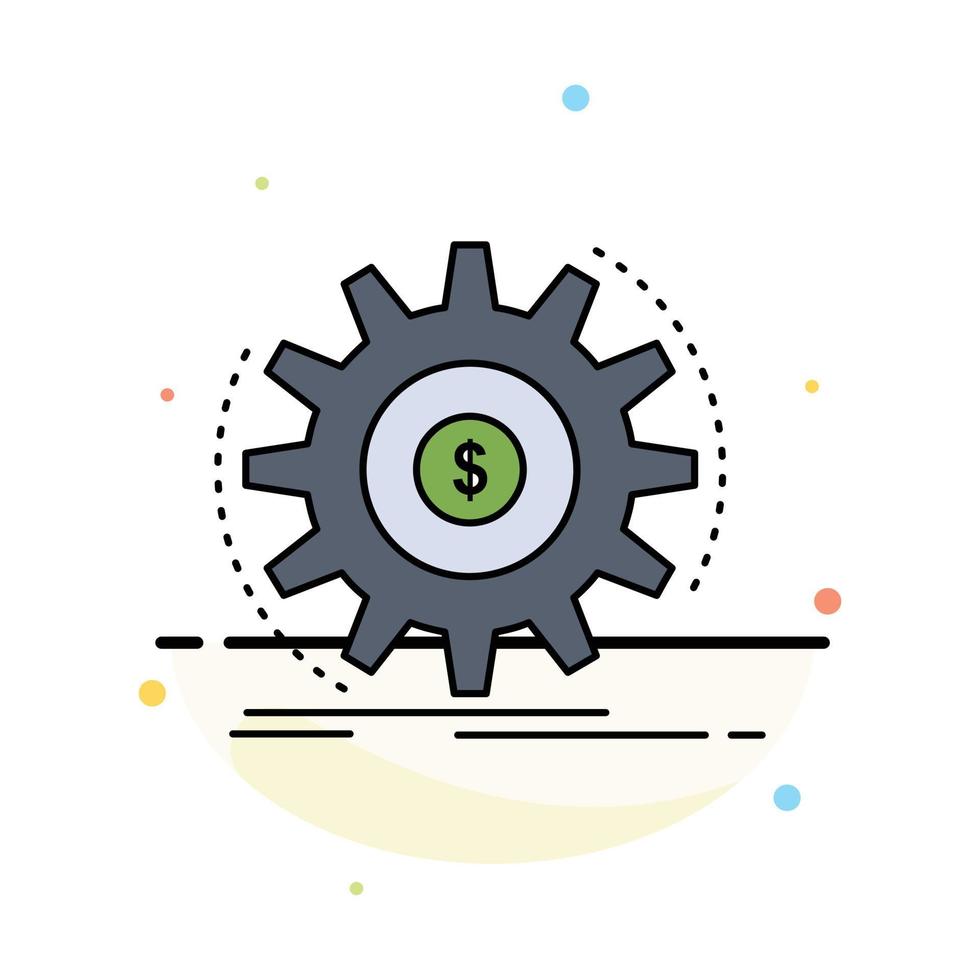 Finance flow income making money Flat Color Icon Vector