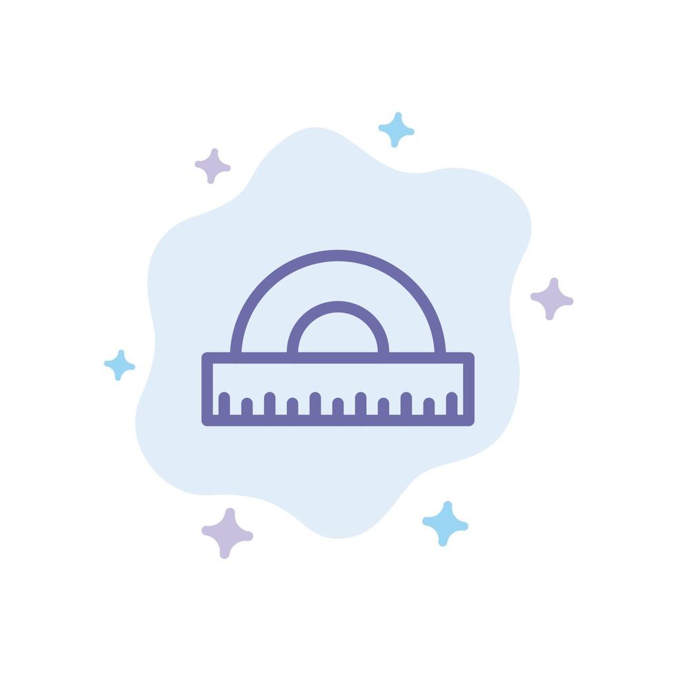 Design Drawing Education Geometry Blue Icon on Abstract Cloud Background vector