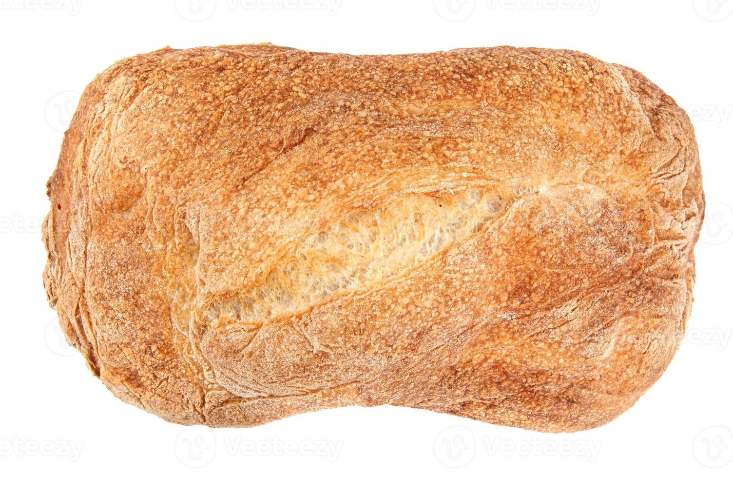 Ciabatta, Italian bread isolated on white background photo