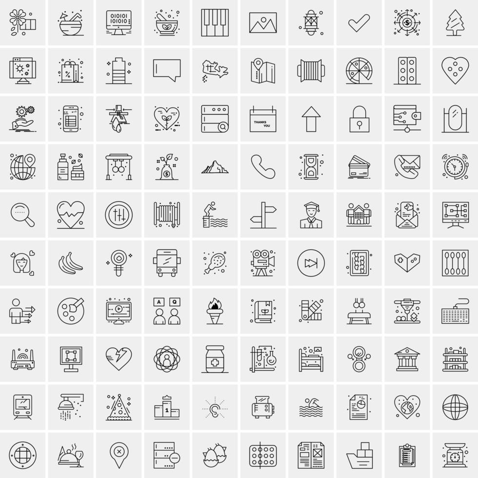100 Business Icons for web and Print Material vector