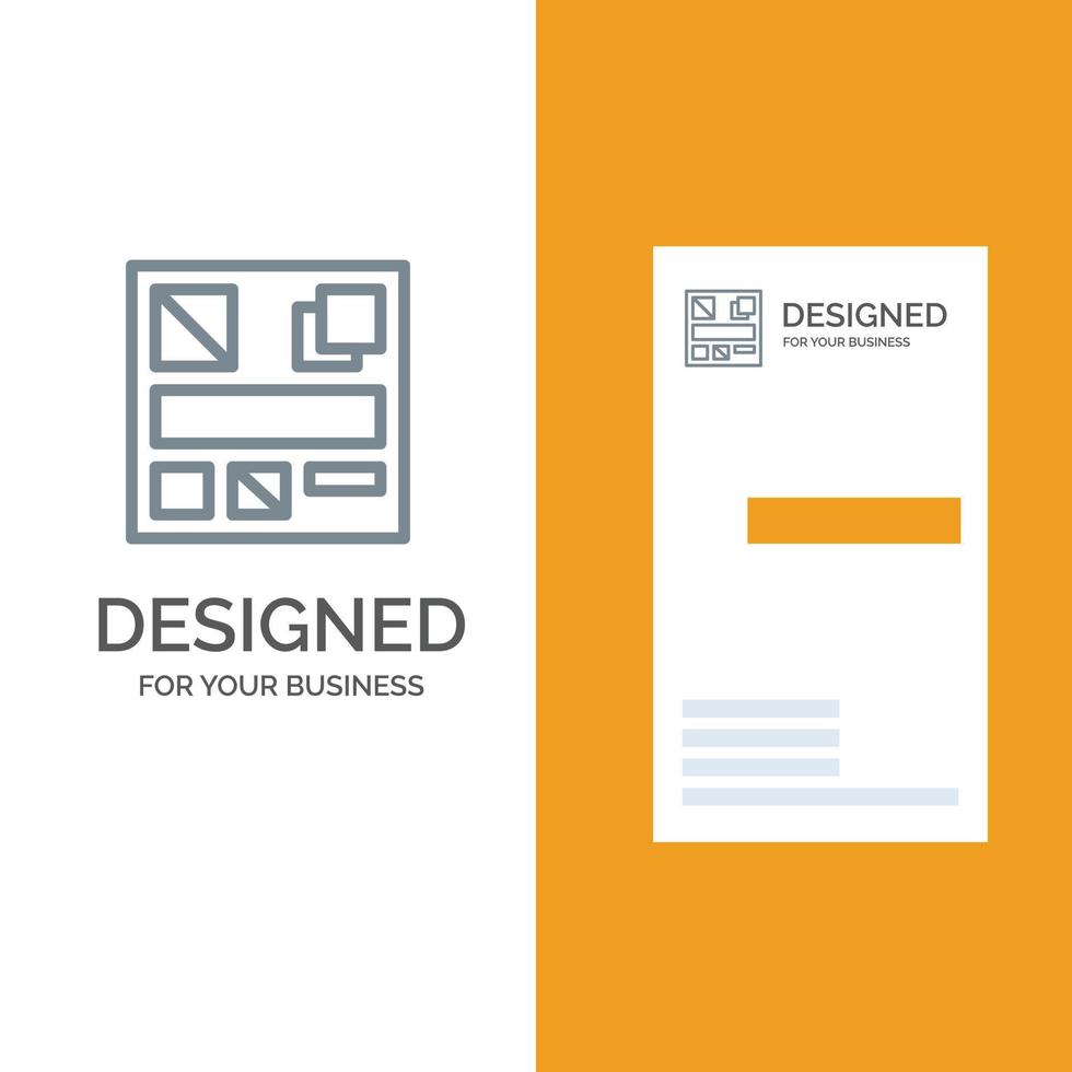 Design Mockup Web Grey Logo Design and Business Card Template vector