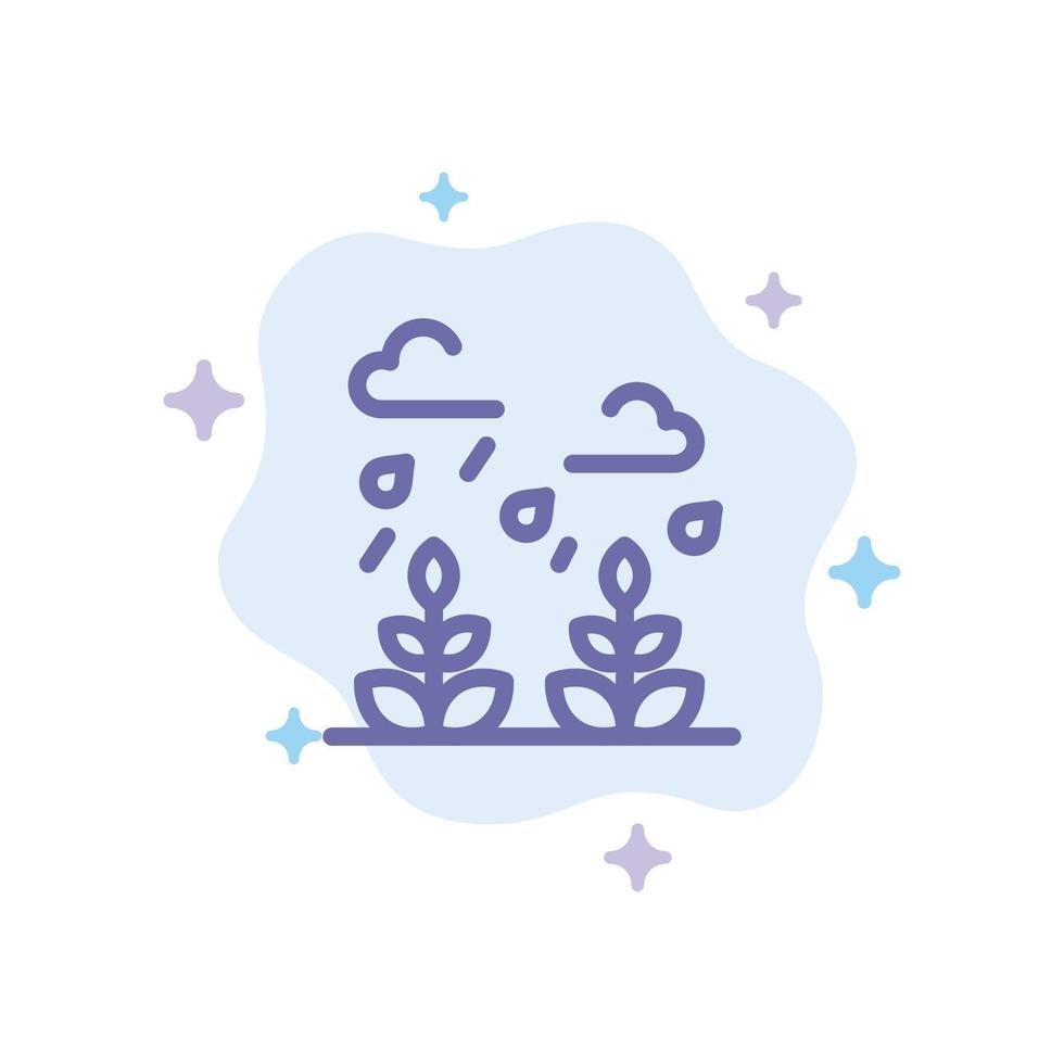 Environment Growth Leaf Life Blue Icon on Abstract Cloud Background vector