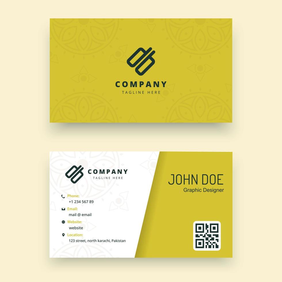 Arabian style islamic mandala business card vector template