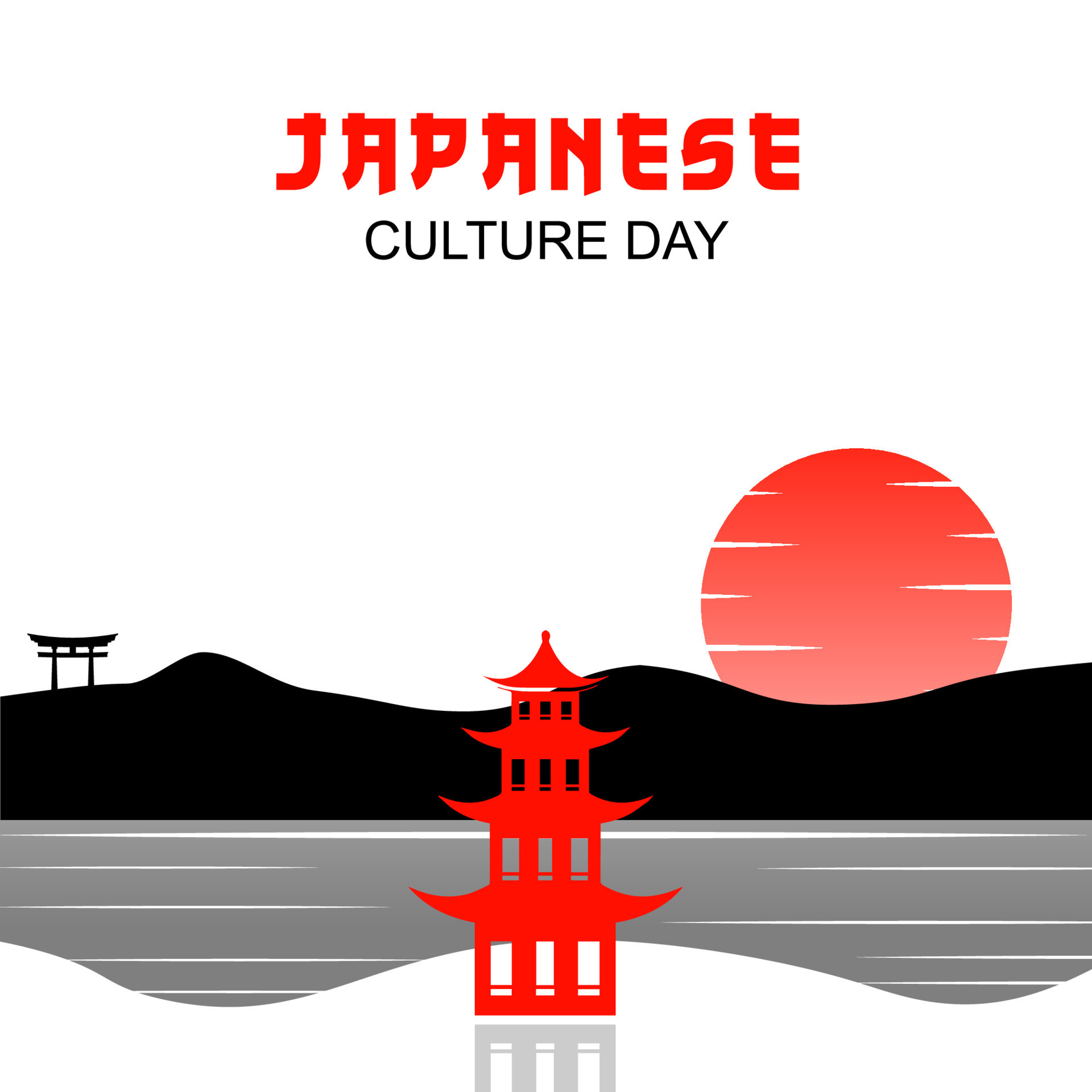 Japanese Culture Day Background or Greeting Card Design. Japan National