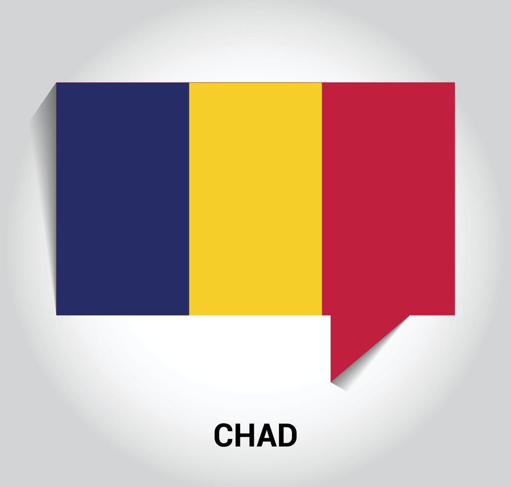 vector de diseño de bandera de chad