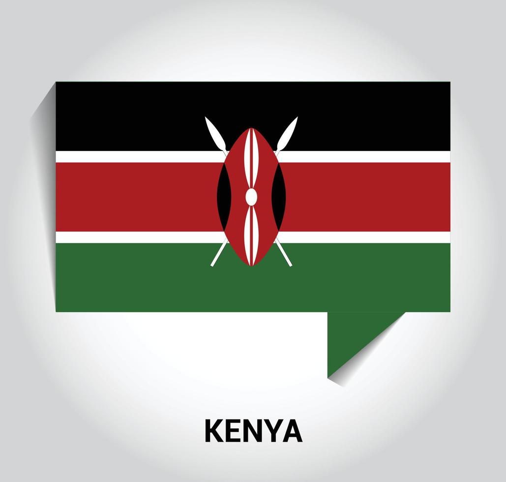 Kenya flag design vector
